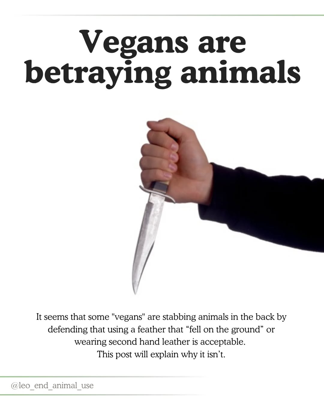 Vegans are betraying animals